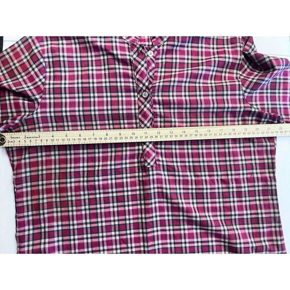 Laura Mae Blouse Womens Size 44 Plaid Vintage  Long Sleeve‎ Lightweight Soft - Picture 5 of 7